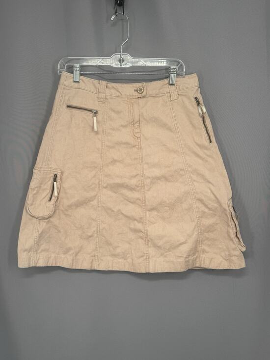 J. Jill Dresses & Skirts - J. Jill Cargo Safari Skirt Womens Size 8 Pink Floral Pockets Cotton Summer